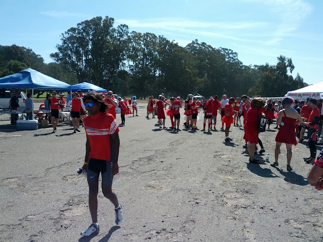 A very red rest stop A very red rest stop