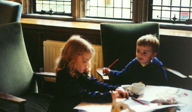 Kids in Octagon room.